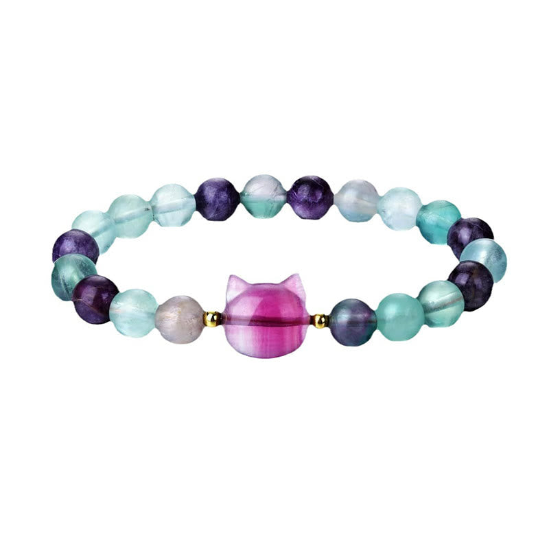 Mehrstein-Kristall-Katzenkopf-Armband zur Heilung