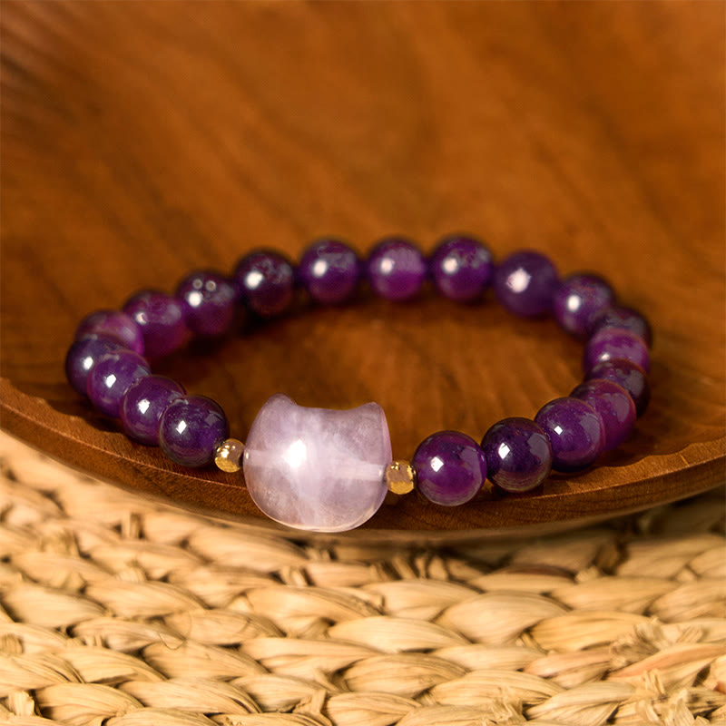 Mehrstein-Kristall-Katzenkopf-Armband zur Heilung