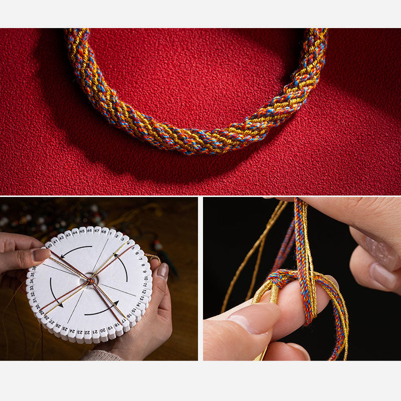 Mehrfarbiges tibetisches Om Mani Padme Hum-Armband für spirituelles Wohlbefinden
