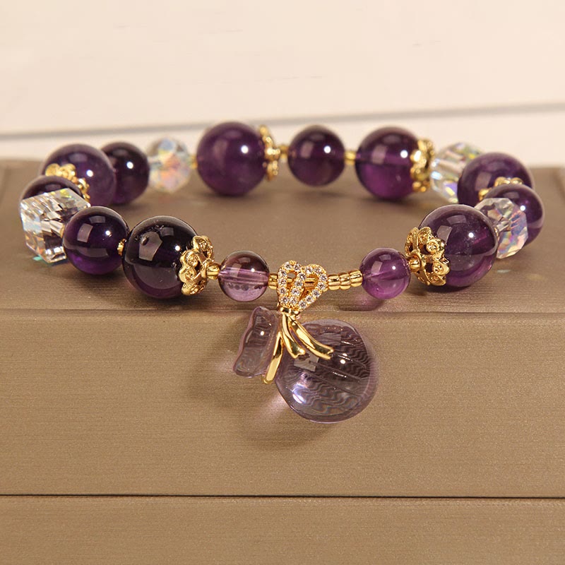 Natürliches Amethyst-Kristallarmband für Heilung und Gleichgewicht