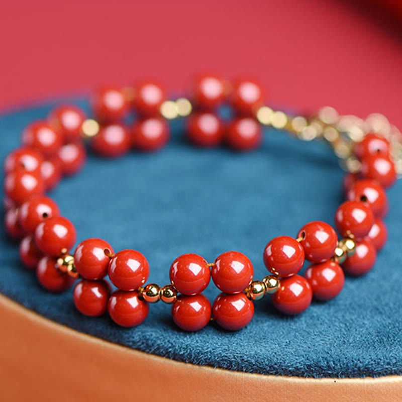 Natürliches Zinnober-Segensarmband für Ruhe und Schutz