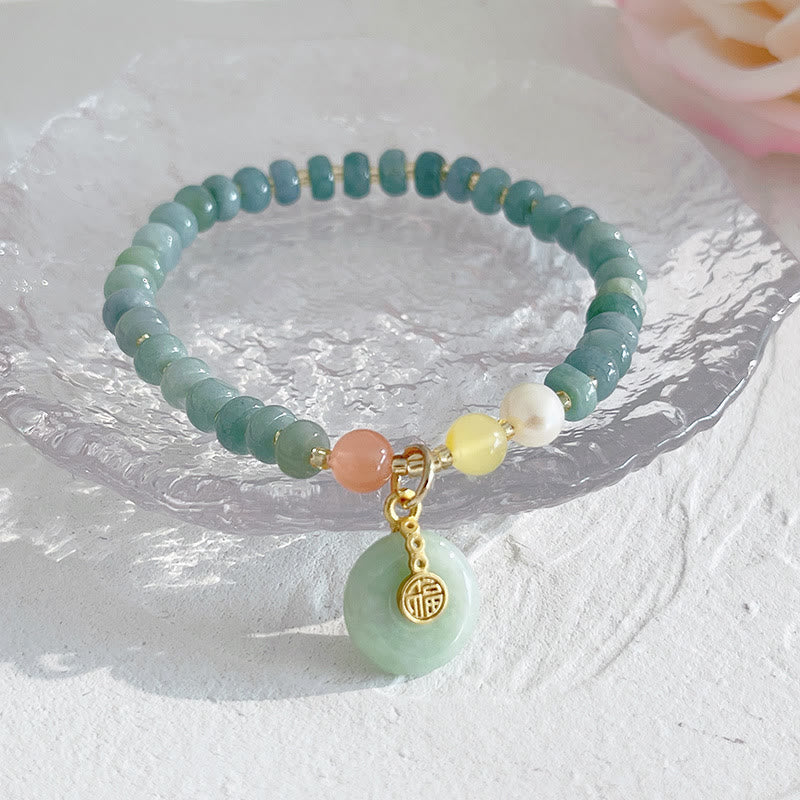 Natürliches Hetian-Jade-Wohlstandsarmband mit PiXiu-Anhänger