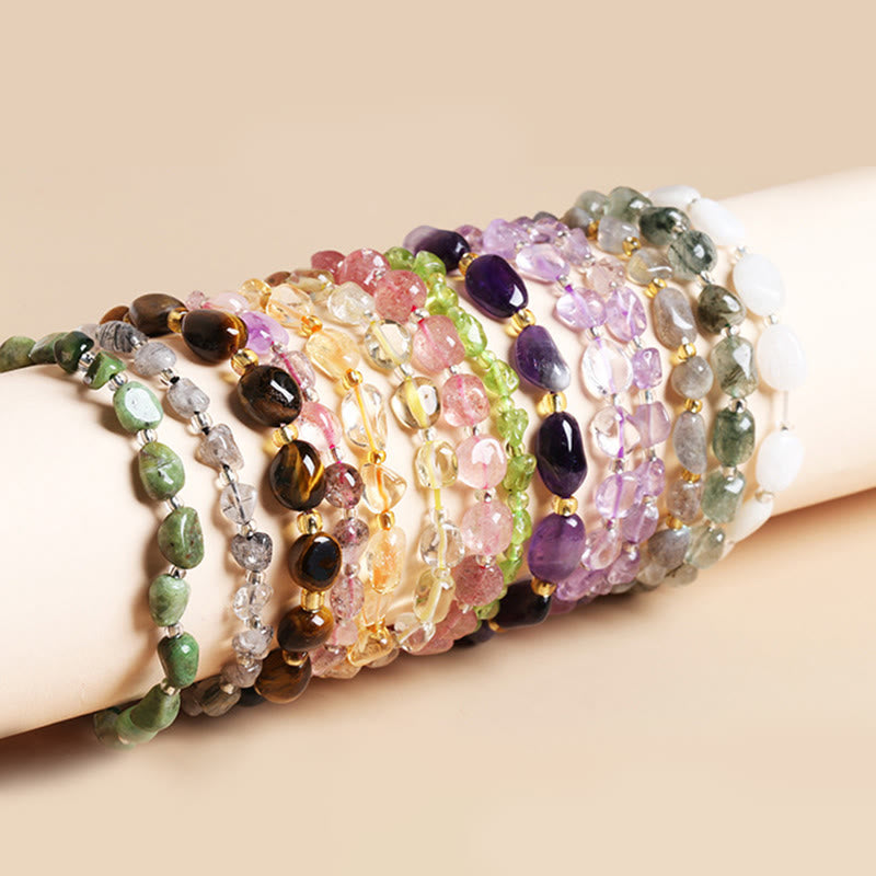Natürliches Kristallarmband mit unregelmäßiger Form für Meditation und Gleichgewicht