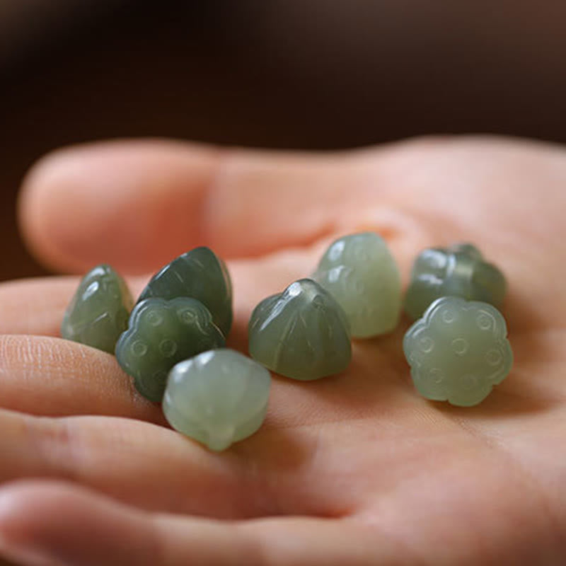 Natürliche Jade-Friedensschnalle & Lotus-Halskette | Energie im Überfluss