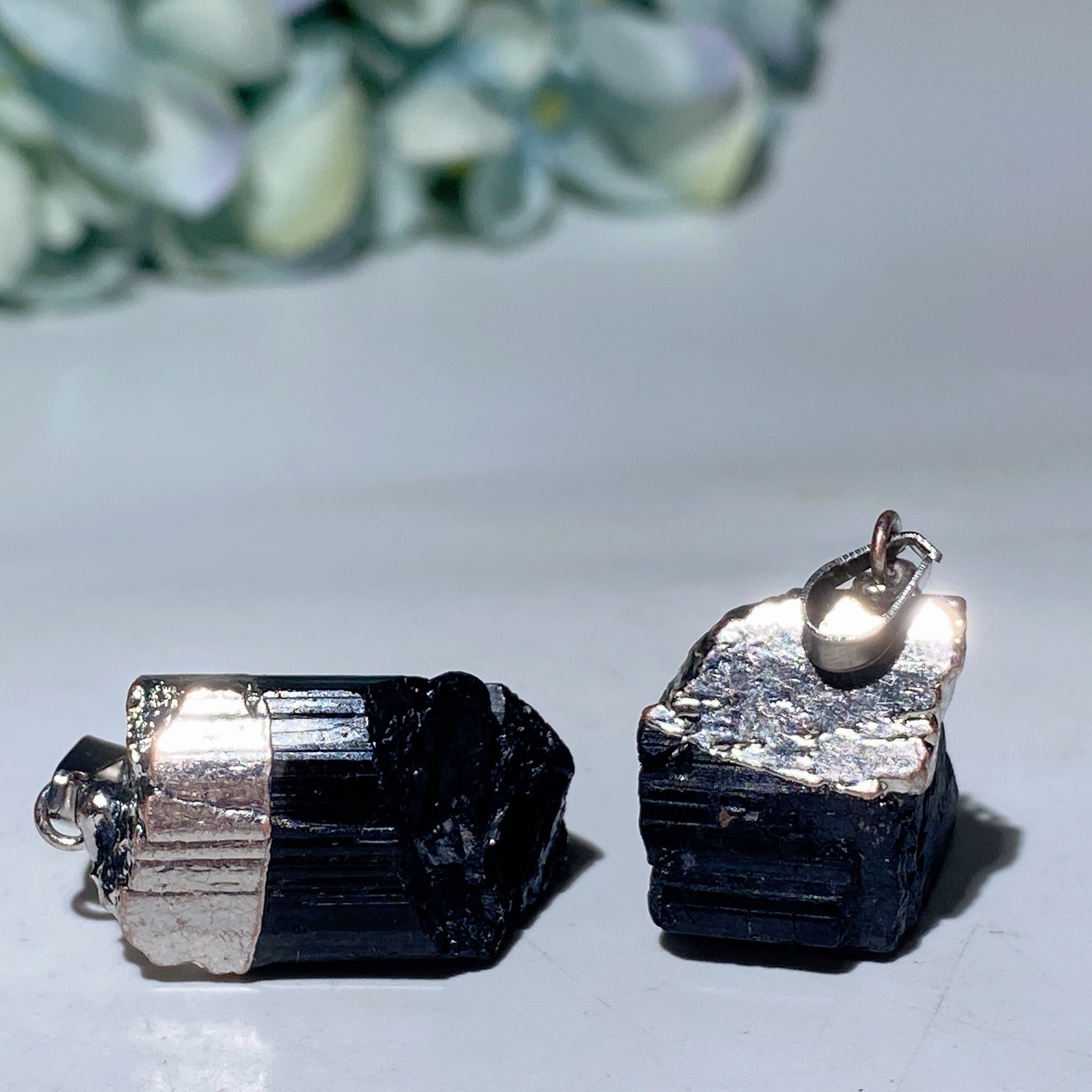 Natural Raw Black Tourmaline Pendant 15-25mm Healing Crystal