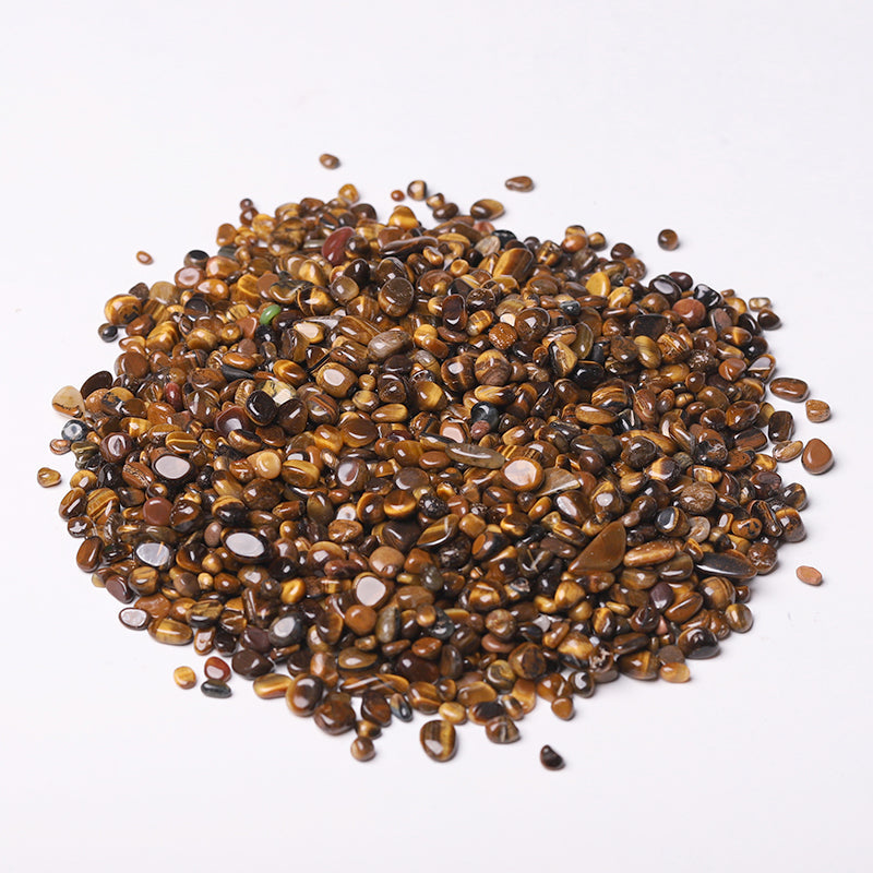 Natürliche Tigerauge-Splitter, 5–9 mm, polierte Steine