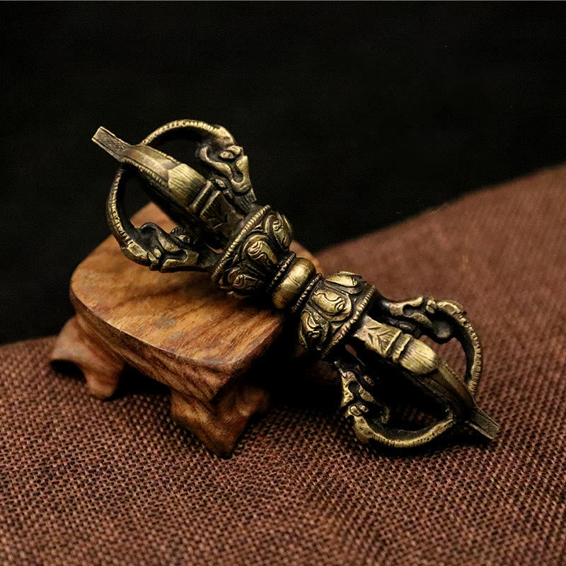 Nepal Handgefertigtes Kupfer Vajra Dorje Meditationskraft Dekor