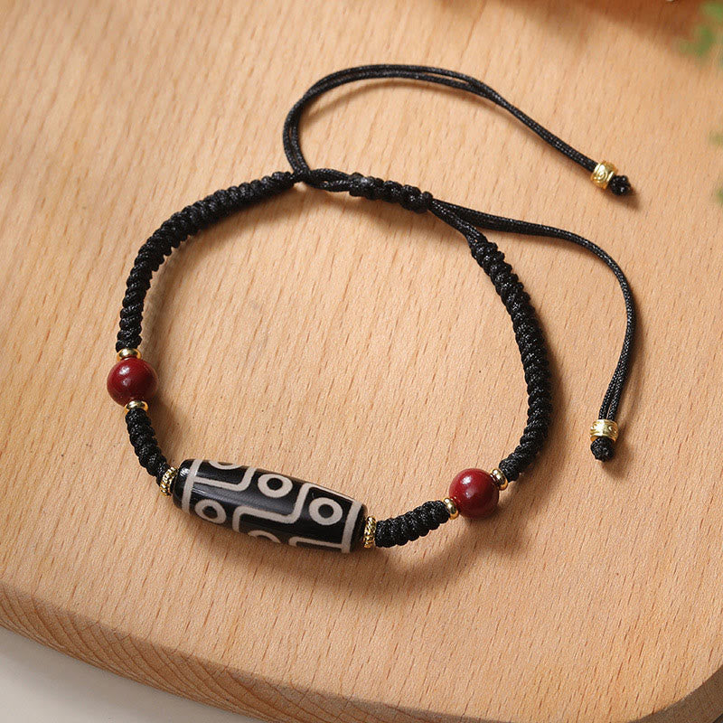 Neun-Augen-Dzi-Perlen-Armband mit spirituellem Schutz