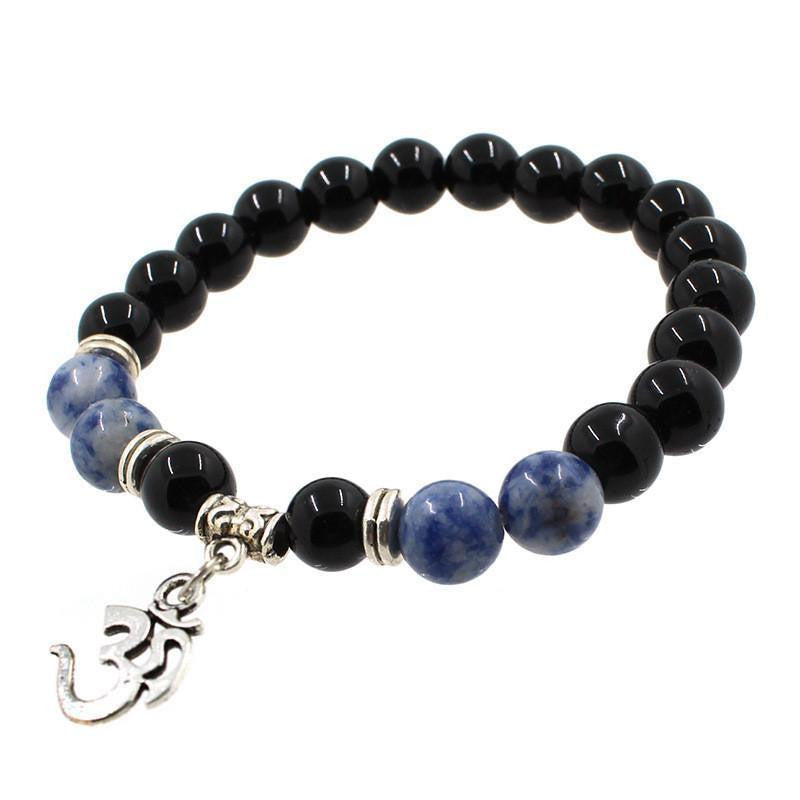 Om Charm Achat Armband - Spiritueller Symbolschmuck
