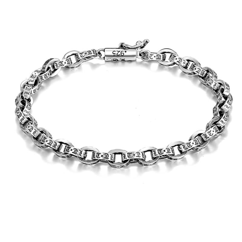 Om Mani Padme Hum 925 Silber Kreativitätsarmband 17cm