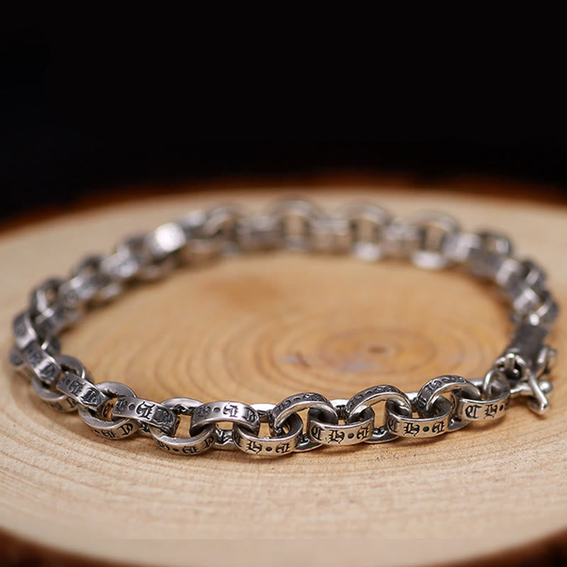 Om Mani Padme Hum 925 Silber Kreativitätsarmband 17cm
