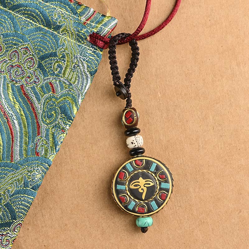 Om Mani Padme Hum Bodhi Seed Peace Schlüsselanhänger Charm