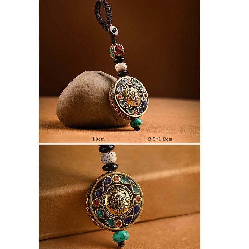 Om Mani Padme Hum Bodhi Seed Peace Schlüsselanhänger Charm