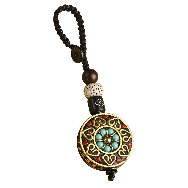 Om Mani Padme Hum Bodhi Seed Peace Schlüsselanhänger Charm