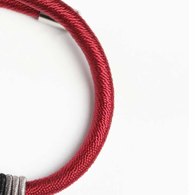 Om Mani Padme Hum Armband | 925 Sterling Silber Rote Schnur Unisex