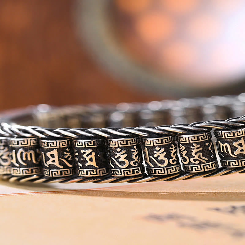 Om Mani Padme Hum Kupferarmband 7,1 Zoll Schnalle drehbar Peace
