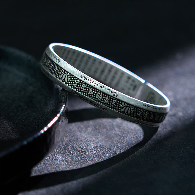 Om Mani Padme Hum Lotus Mantra Friedensmeditation Manschettenarmband