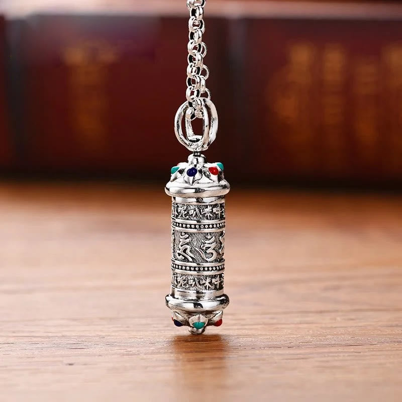 Om Mani Padme Hum Halskette | Kupfer-Silber-Anhänger mit Fokus-Energie
