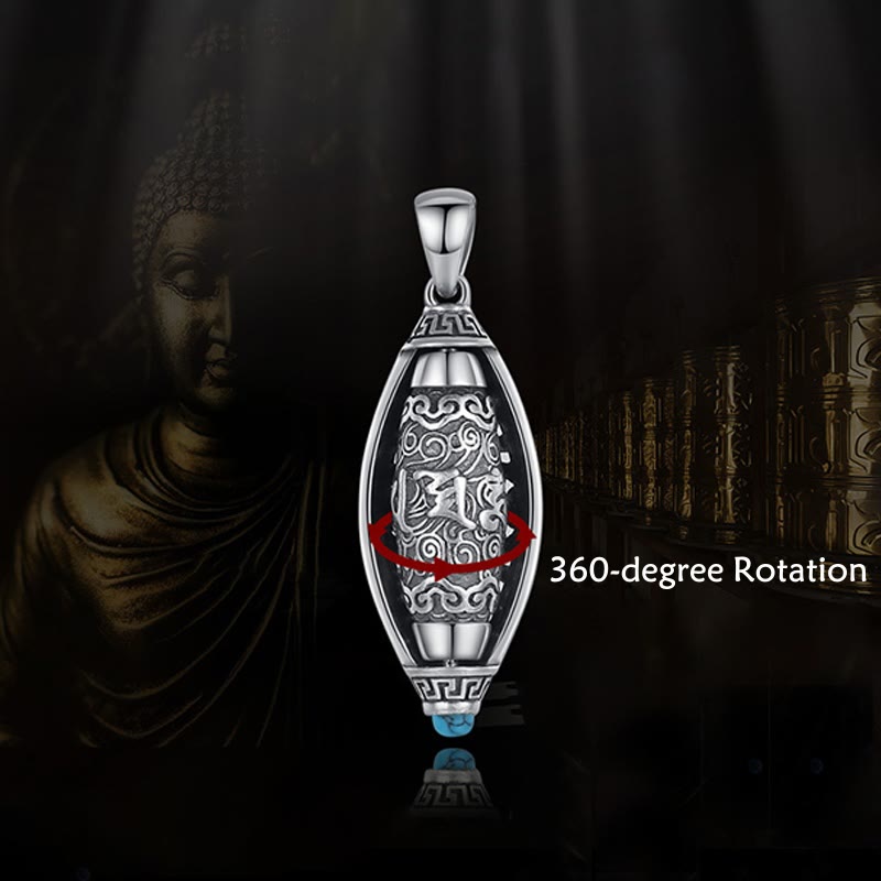 Om Mani Padme Hum Drehbare Schutzkette Kupfer