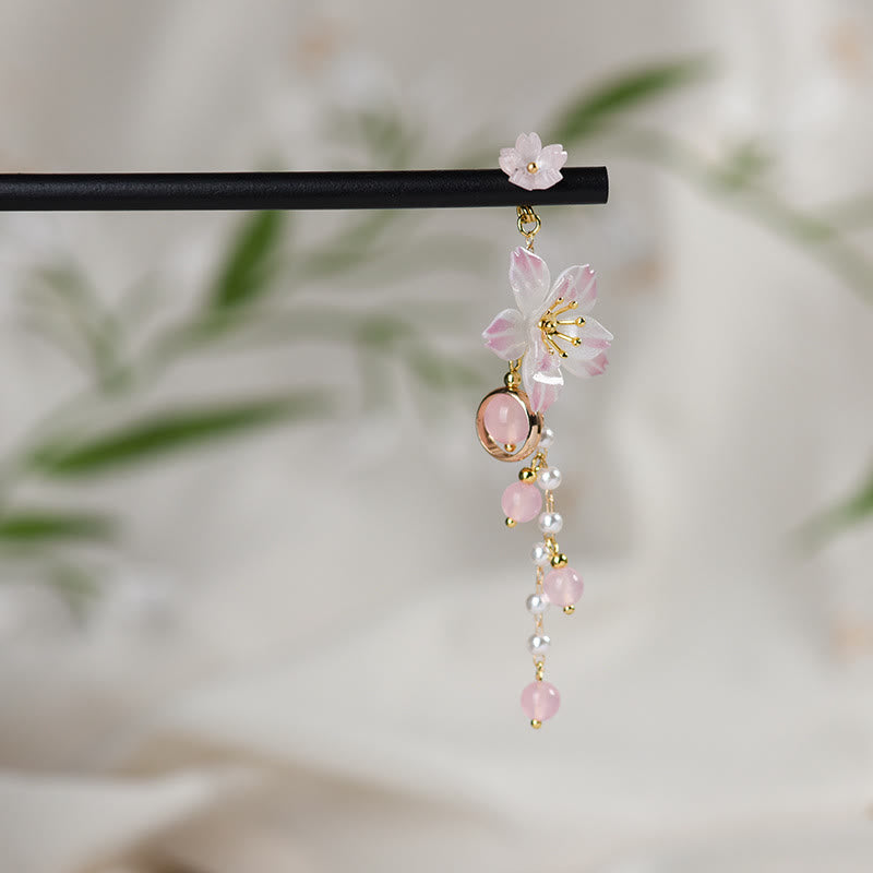 Birnenblüten Quaste Chinesische Haarnadel Holz Accessoire