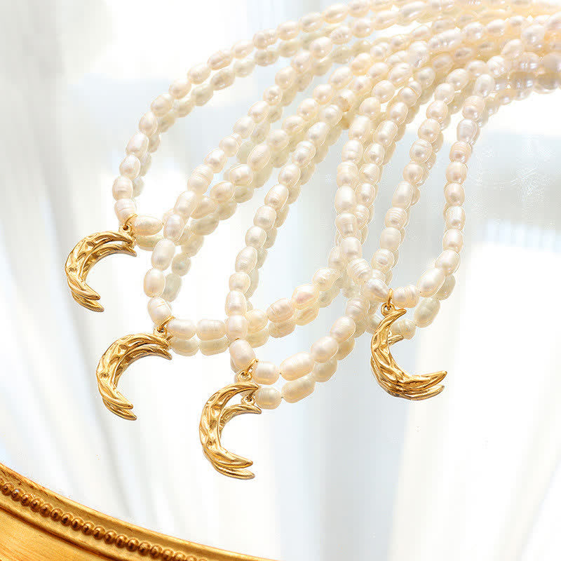 Perlen-Halbmond-Ruhekette für inneren Frieden