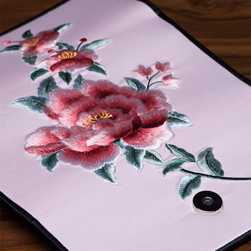 Peony Su Bestickte Handtasche 20x10cm | Wohlstandssymbol