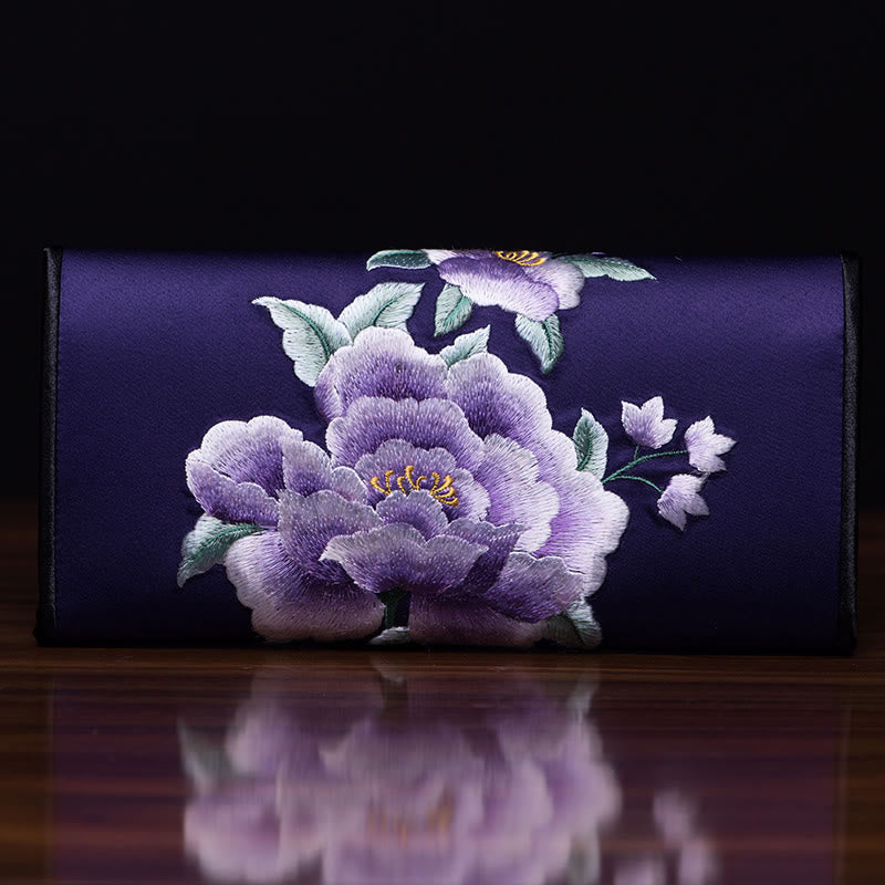 Peony Su Bestickte Handtasche 20x10cm | Wohlstandssymbol
