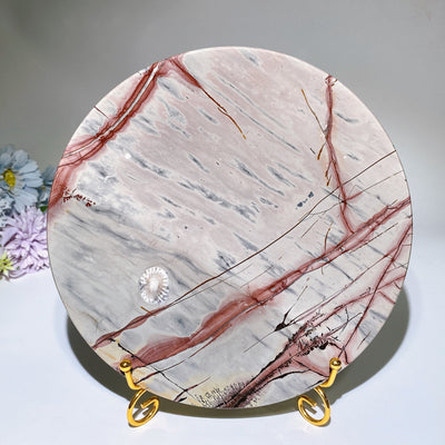 Polished Picture Jasper Plate Crystal 20.5-24cm Healing Display