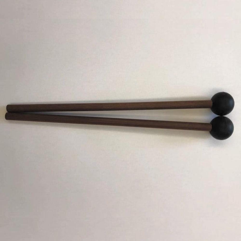 Premium Wooden Drumsticks for Steel Tongue Drums with black rubber tips