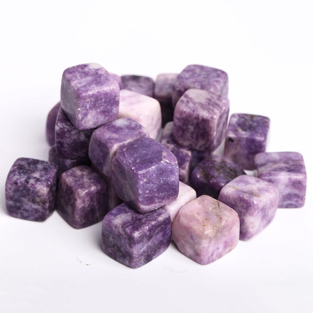 Lila Glimmerkristallwürfel 2cm Naturstein Heilung