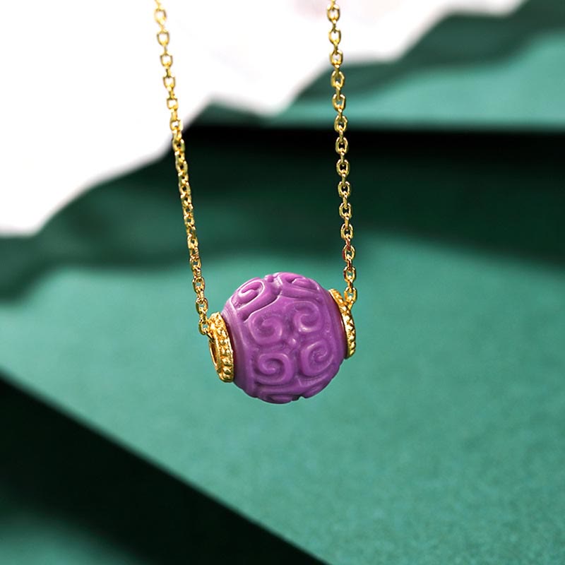 Spirituelle Halskette und Armband im Set mit violettem Glimmerstein