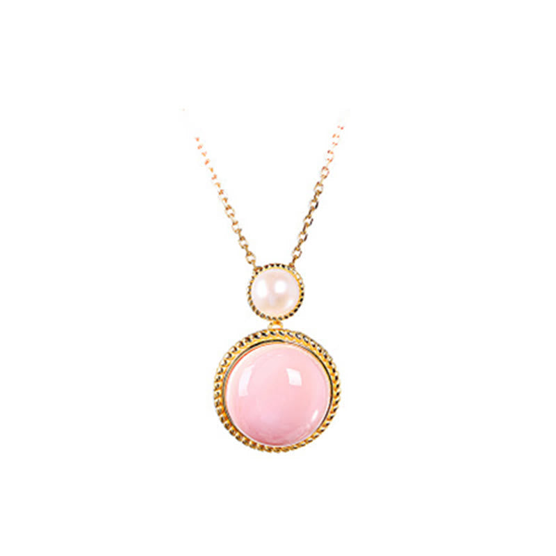 Spirituelles Schmuckset mit Queen Conch-Perlen | 925 Sterling Silber