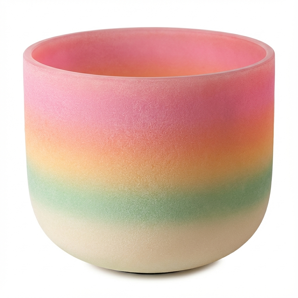 Regenbogen-Kristallklangschale für Chakra-Meditation