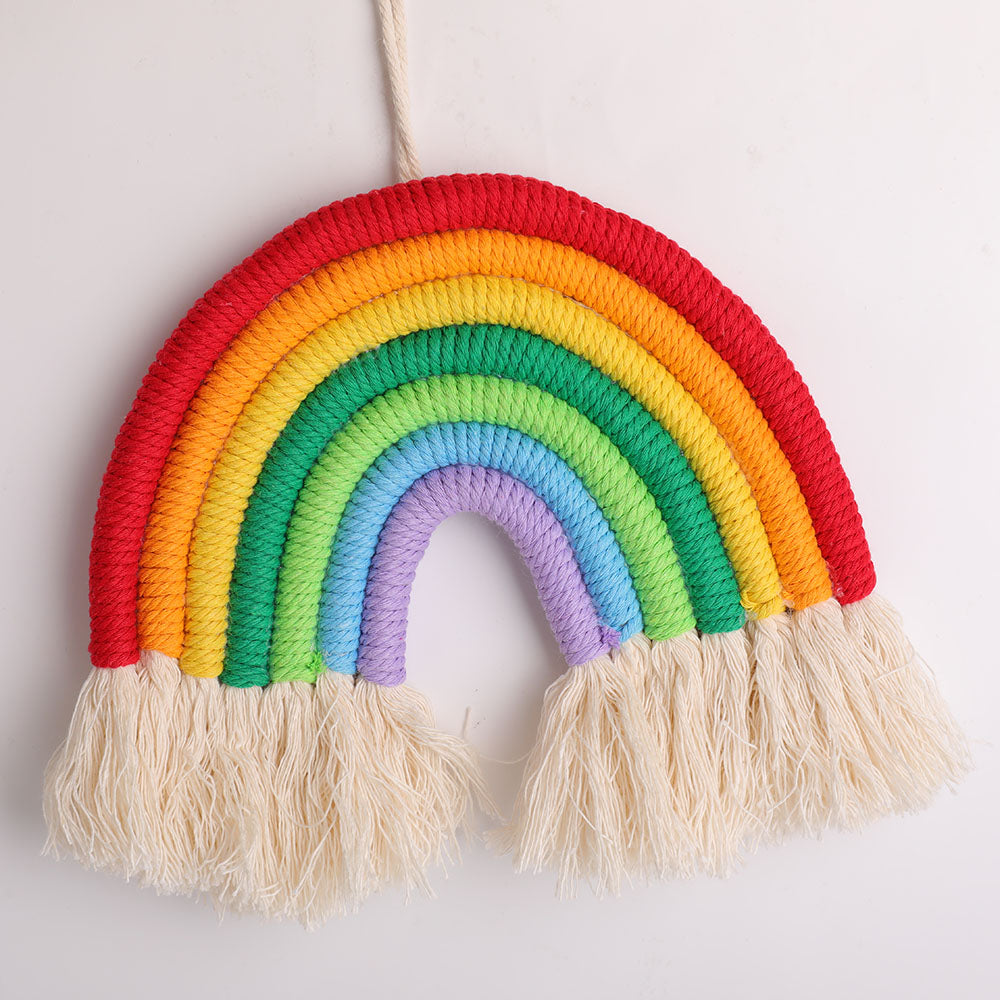 Regenbogen-Traumfänger, Wandbehang, Stoffornament