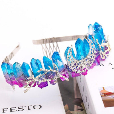 Rohquarz-Kristallkrone 10 cm für Meditation | Heilende Klänge