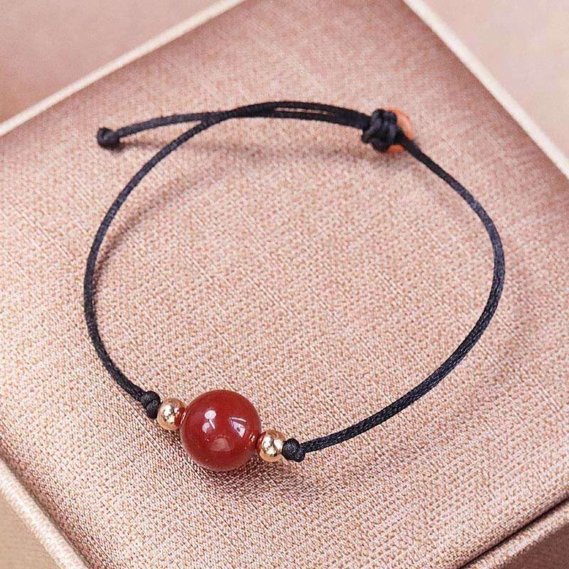 Rote Achat-Chalcedon-Armband-Halskette für Selbstvertrauen und Harmonie