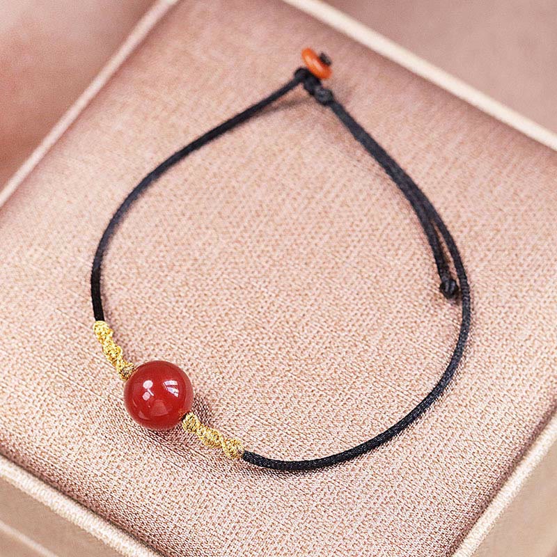 Rote Achat-Chalcedon-Armband-Halskette für Selbstvertrauen und Harmonie