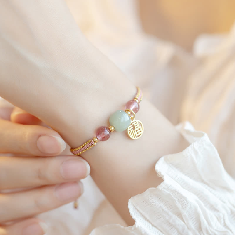 Rotes Achat-Jade-Lotus-Vertrauensarmband