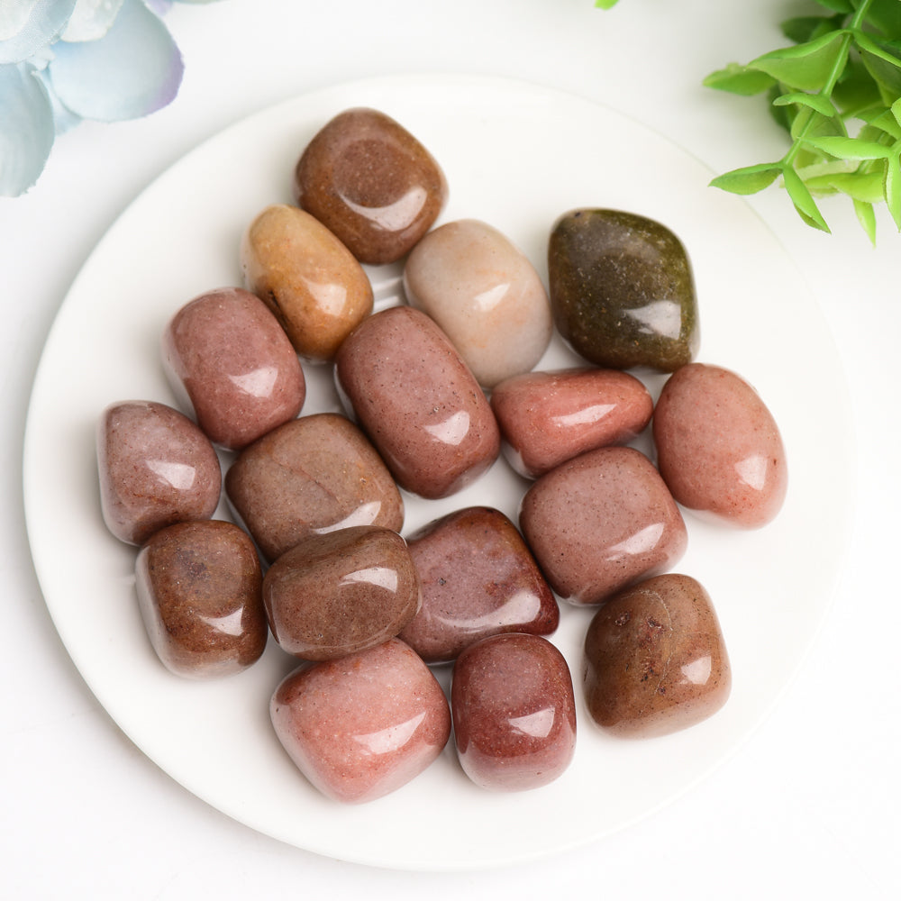 Roter Aventurin, 2 cm, Kristall-Trommelsteine zur Heilung