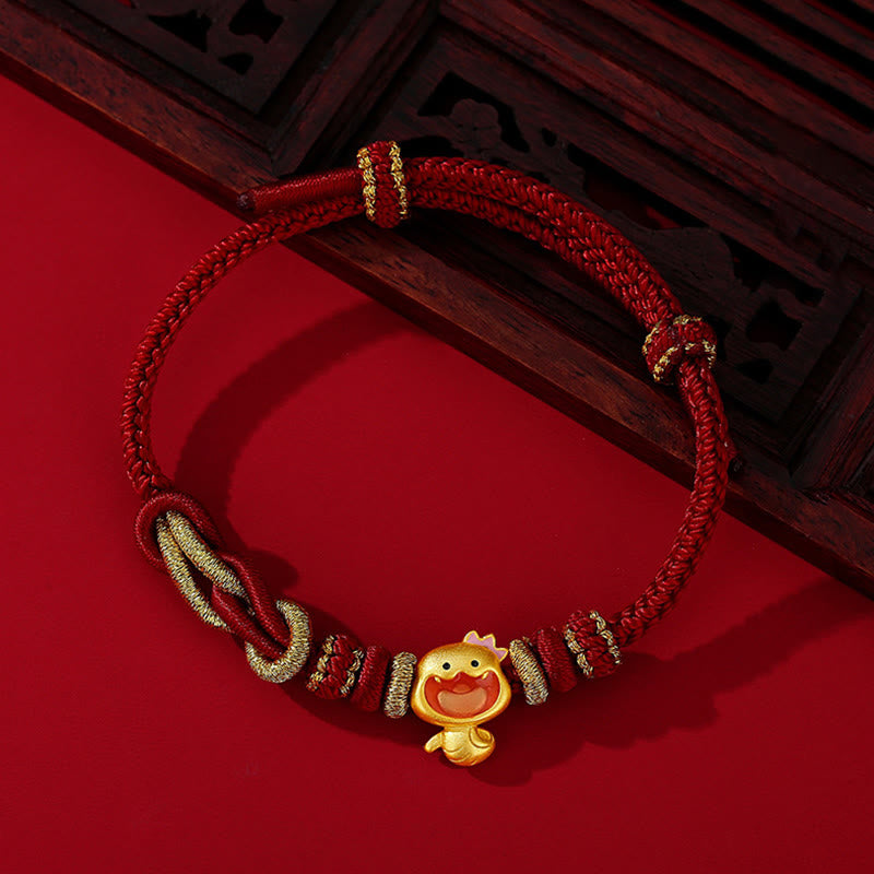 Red String 925 Sterling Silber Schlangenstärke-Armband