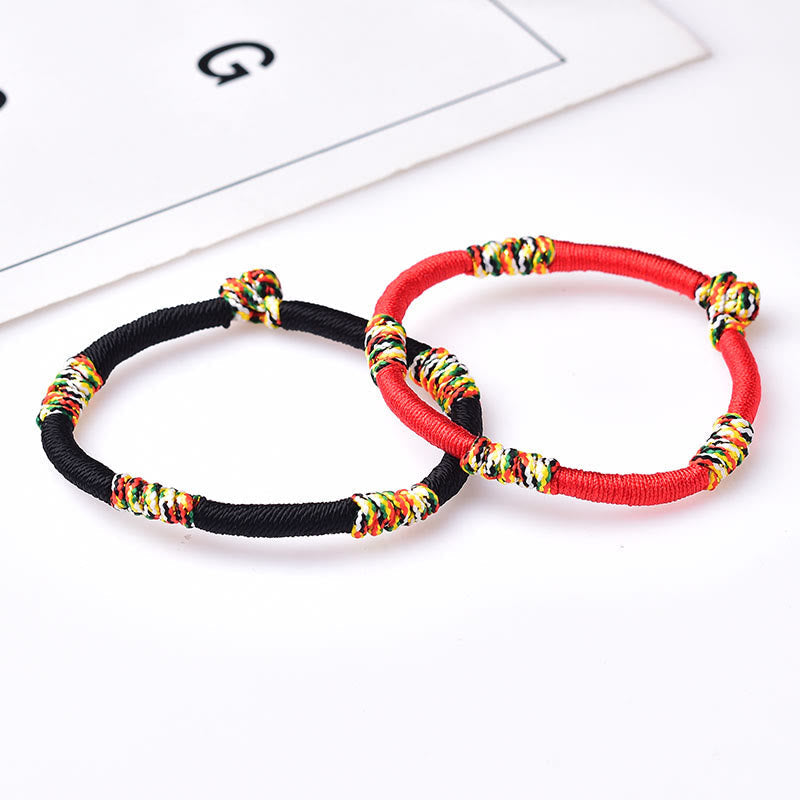 Rotes Schutzarmband mit tibetischem King Kong Knoten