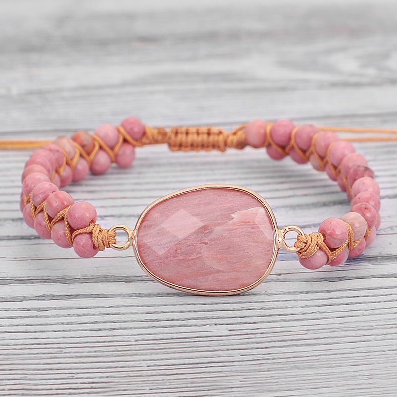 Rhodochrosit Herz Armband - Energie der Liebe