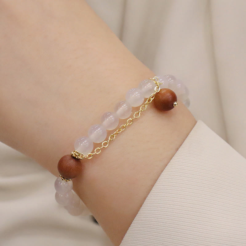 Sandelholz Katzenauge Fu Charm Schutzarmband