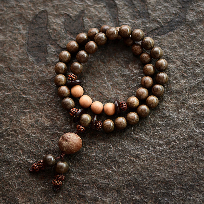 Sandelholz Schutz Charm Mala Armband 8mm Meditation