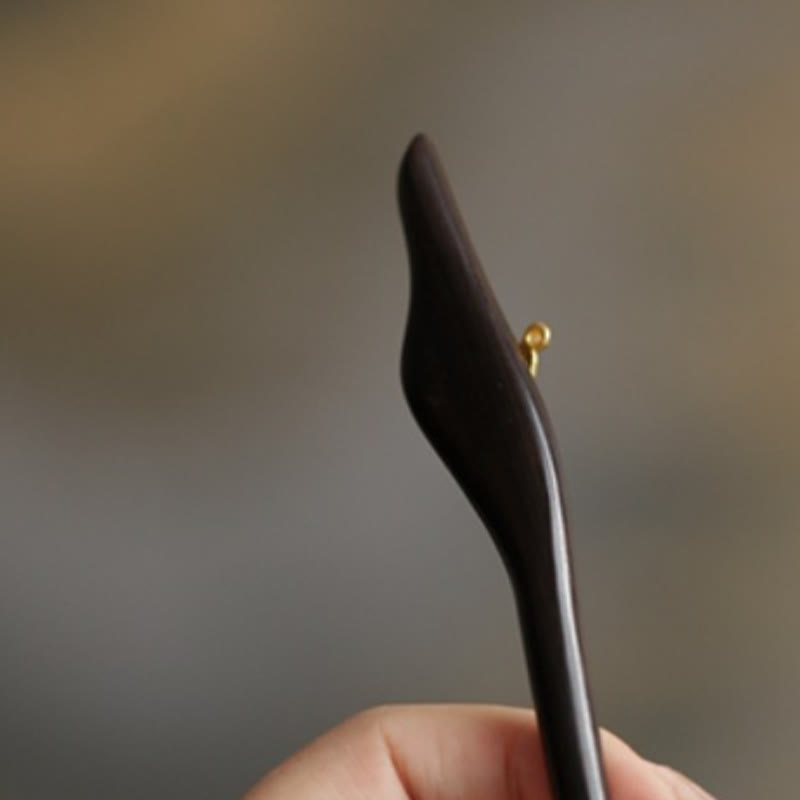 Sandelholz-Hasen-Haarnadel | Chinesische Haarnadel mit glückverheißender Wolke