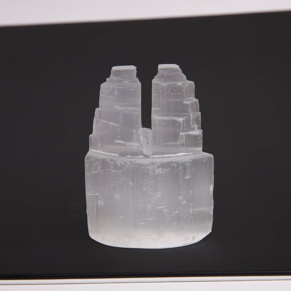 Selenit-Doppelturm-Kristall (10,2 cm) zur Heilung