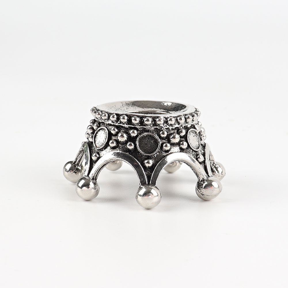 Silberfarbener Metall-Kronen-Kristall-Displayhalter, 2,5 cm