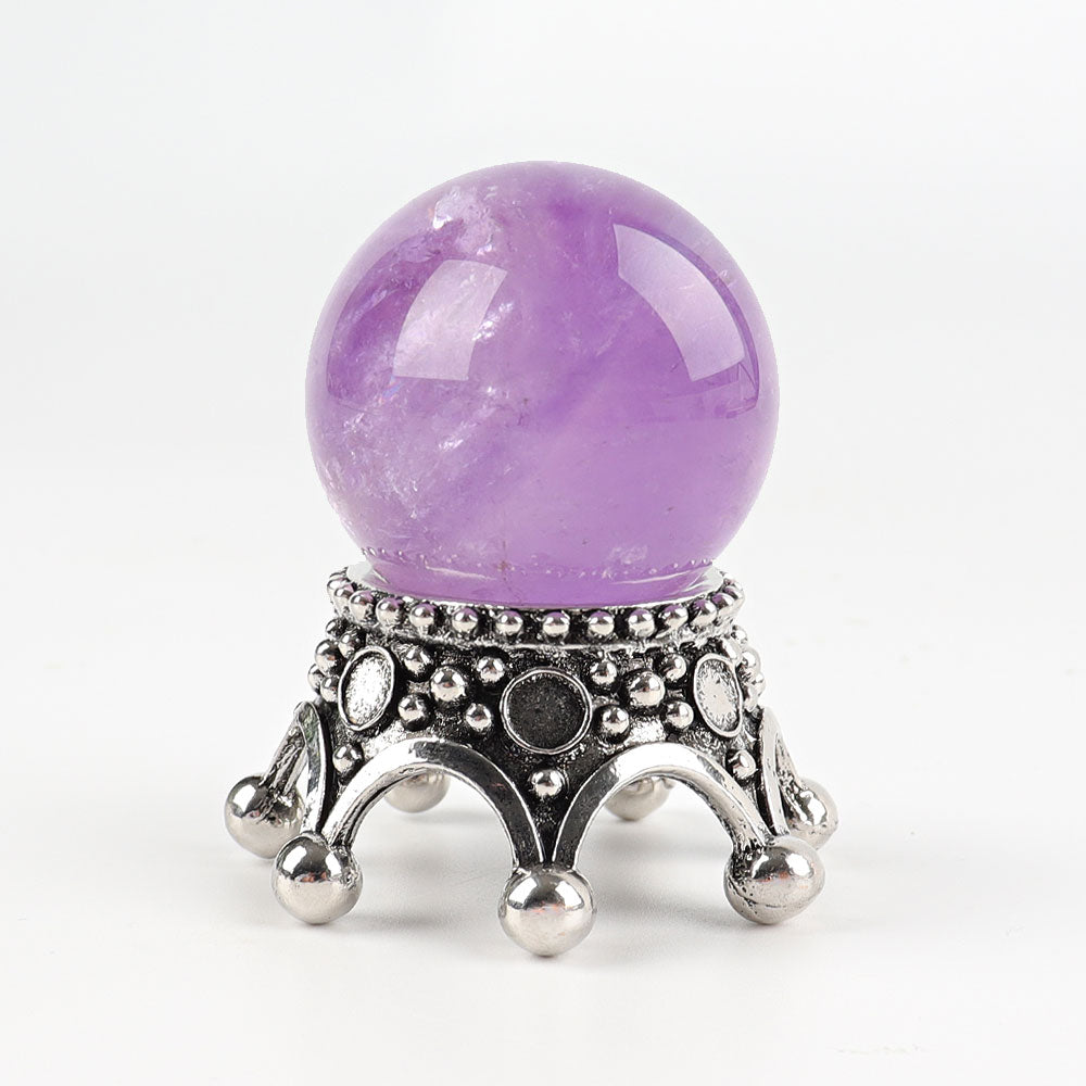 Silberfarbener Metall-Kronen-Kristall-Displayhalter, 2,5 cm