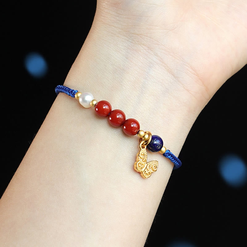Südroter Achat 15–18 cm Armband mit positiver Energie