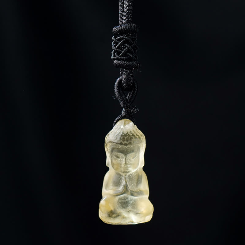 Spirituelle Buddha-Kristallkette mit Amethyst und Citrin